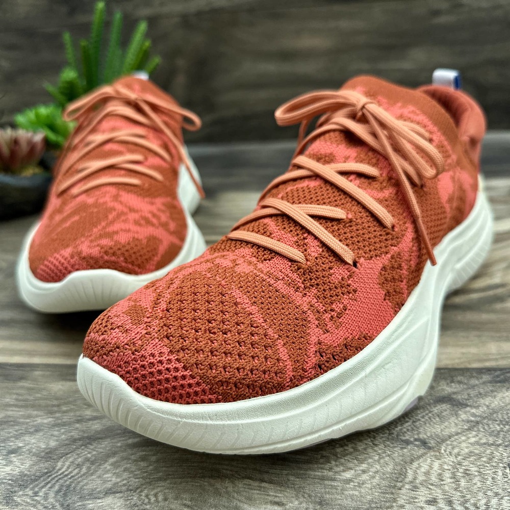 NIB SOREL Explorer Blitz Stride Lace 7.5 38.5 Red Knit Sneakers - Picture 3 of 10